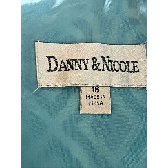 Danny & Nicole women’s sleeveless dress blue white - Picture 6 of 7